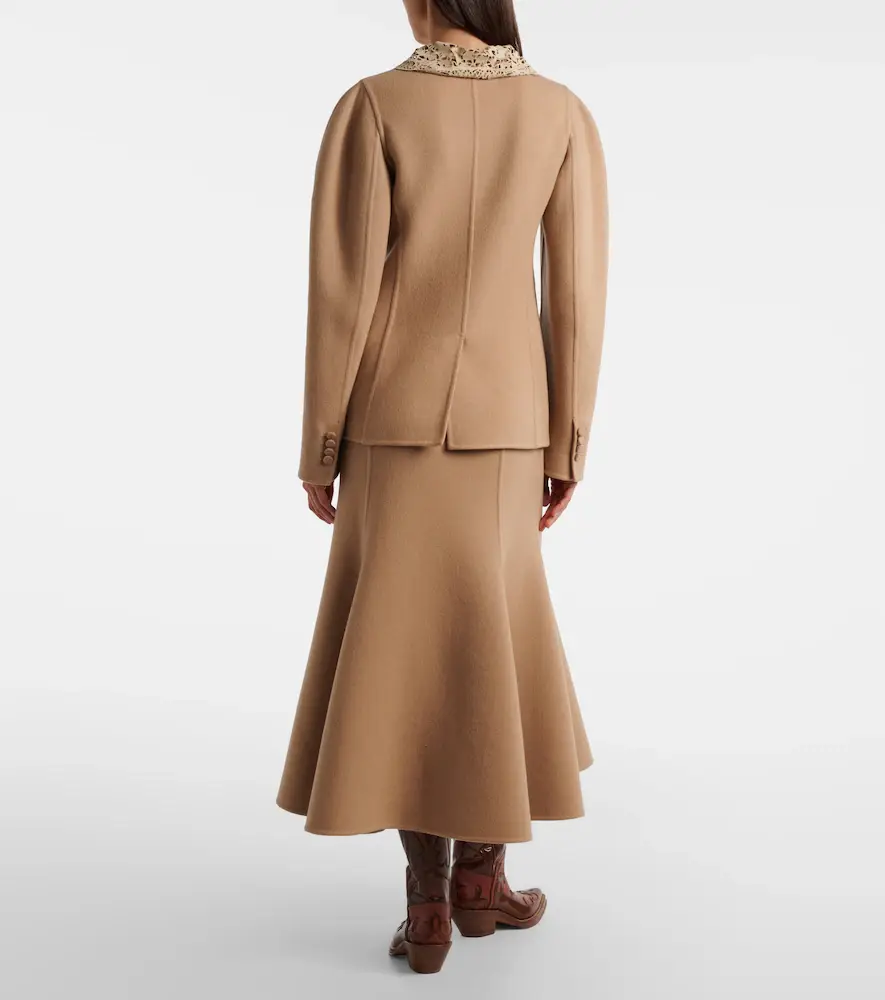 Gabriela Hearst Patterson cashmere midi skirt | Thumbnail 5