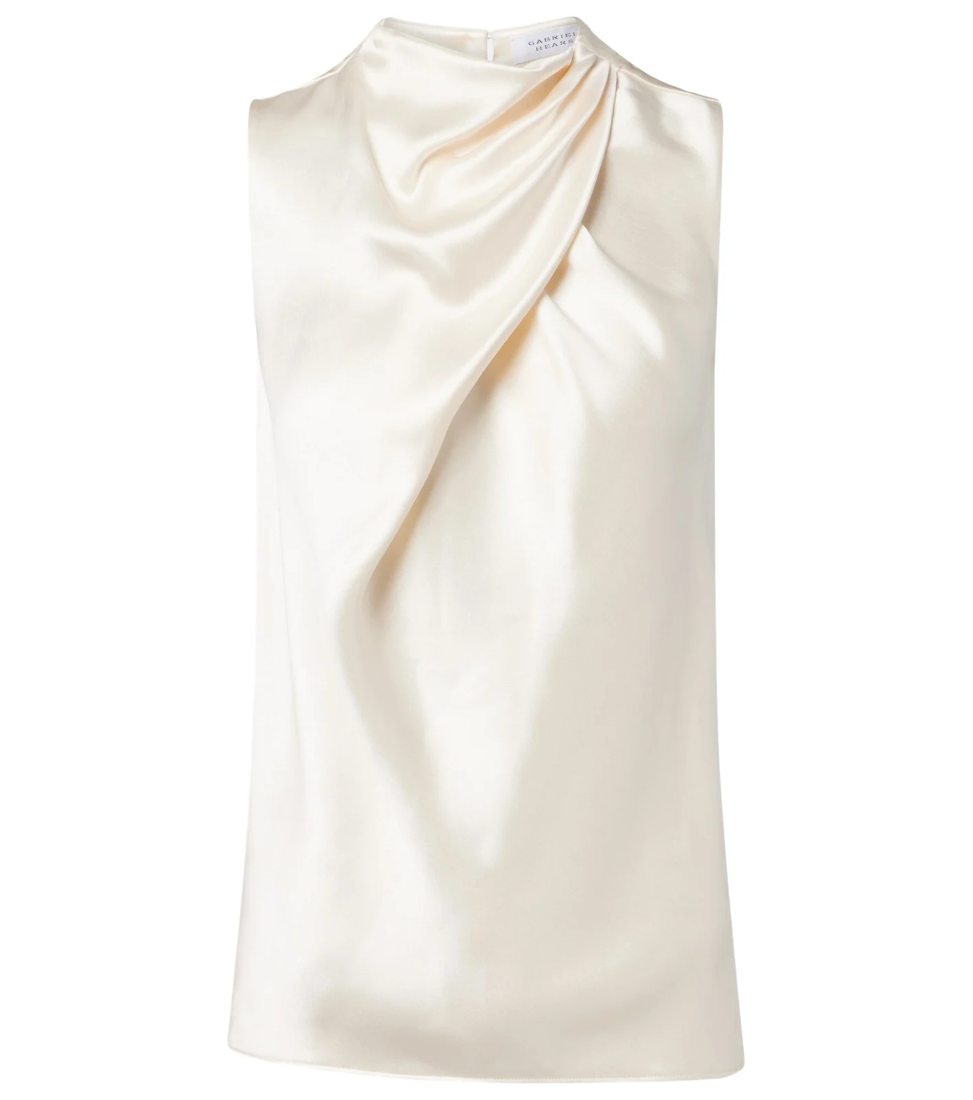 Melina draped silk satin top