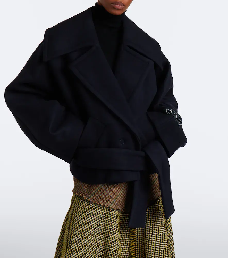 Patou Belted wool and silk peacoat | Thumbnail 3 Patou Belted wool and silk peacoat | Thumbnail 3