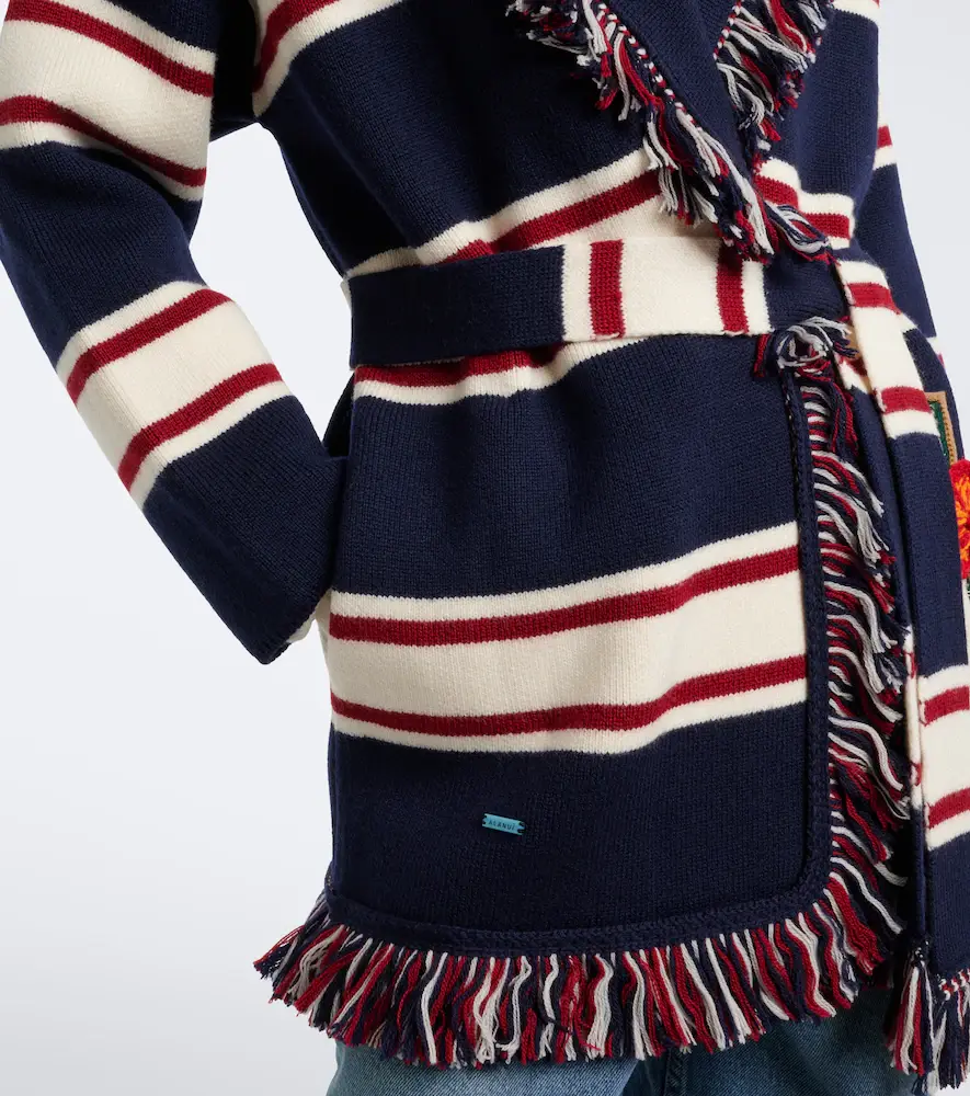 Alanui Rugby Club fringed virgin wool wrap cardigan | Thumbnail 5 Alanui Rugby Club fringed virgin wool wrap cardigan | Thumbnail 5