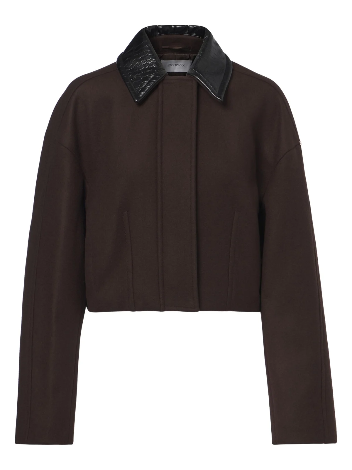 Cropped virgin wool jacket