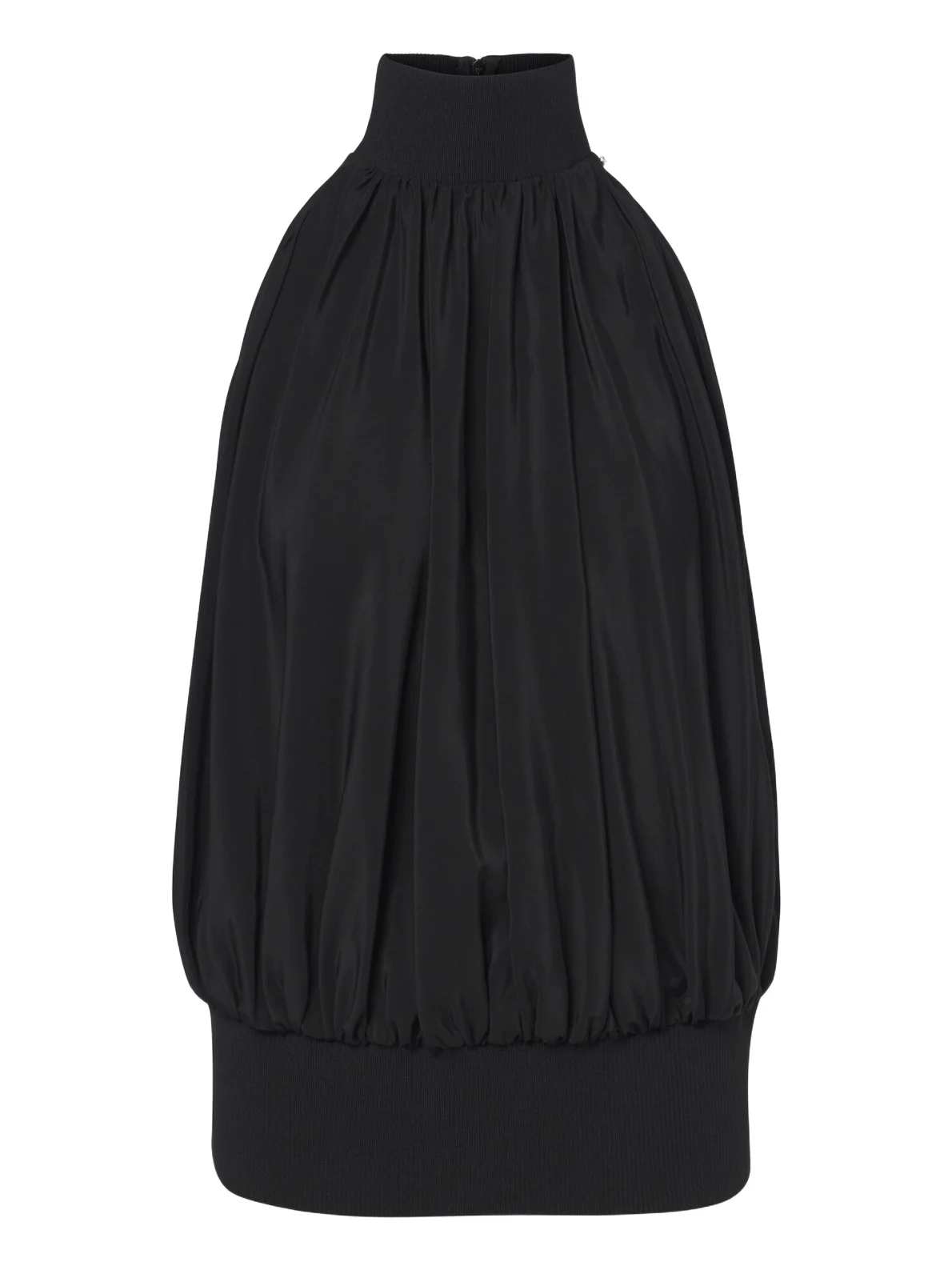 Draped halterneck silk satin top Draped halterneck silk satin top
