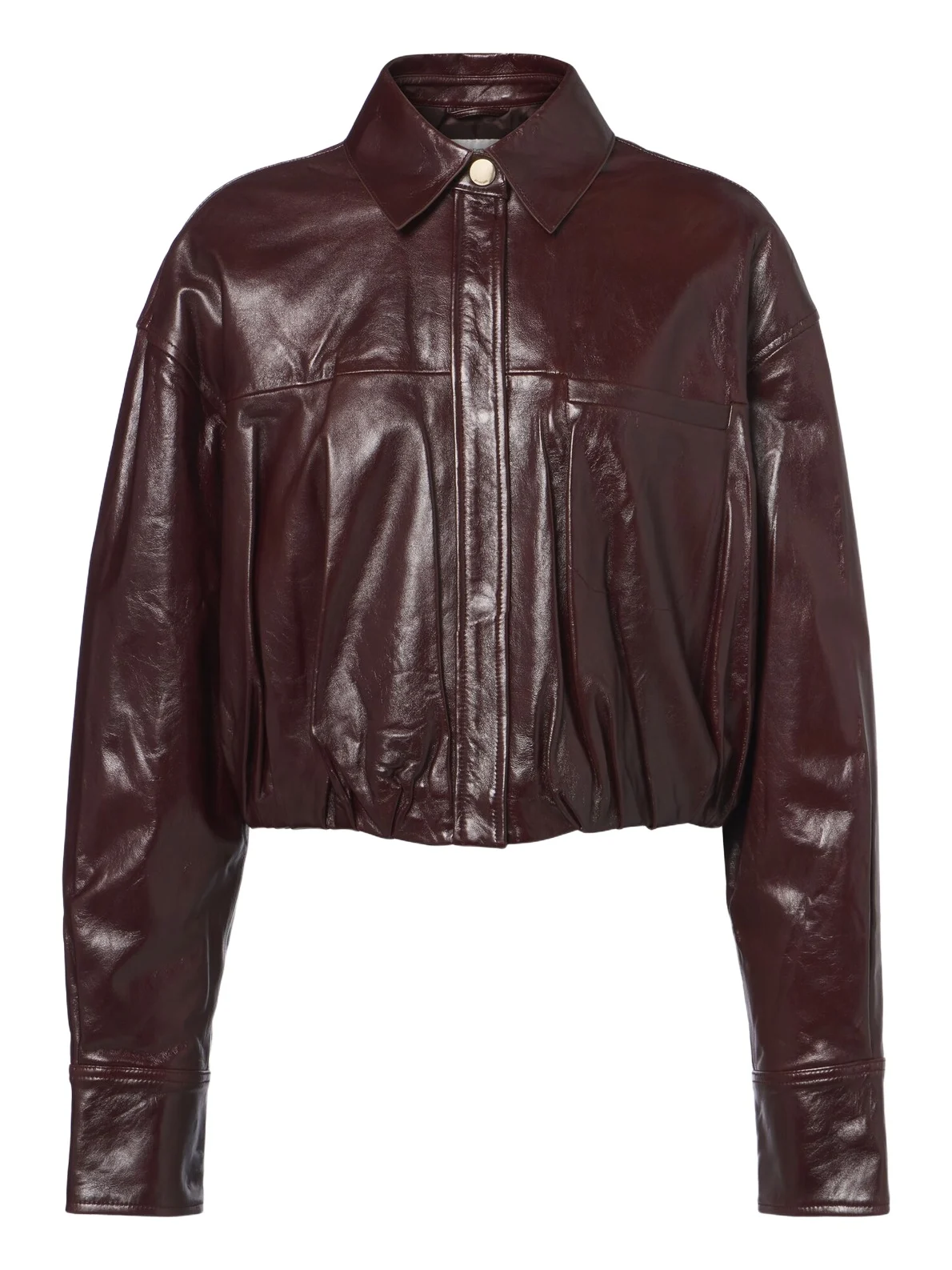Sportmax Cropped leather jacket