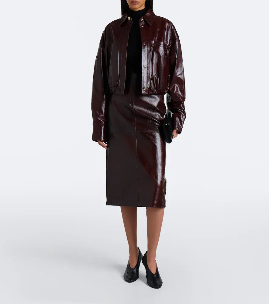 Sportmax Leather midi skirt | Thumbnail 6 Sportmax Leather midi skirt | Thumbnail 6