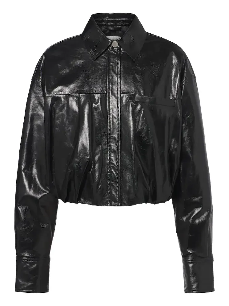 Cropped leather jacket Cropped leather jacket