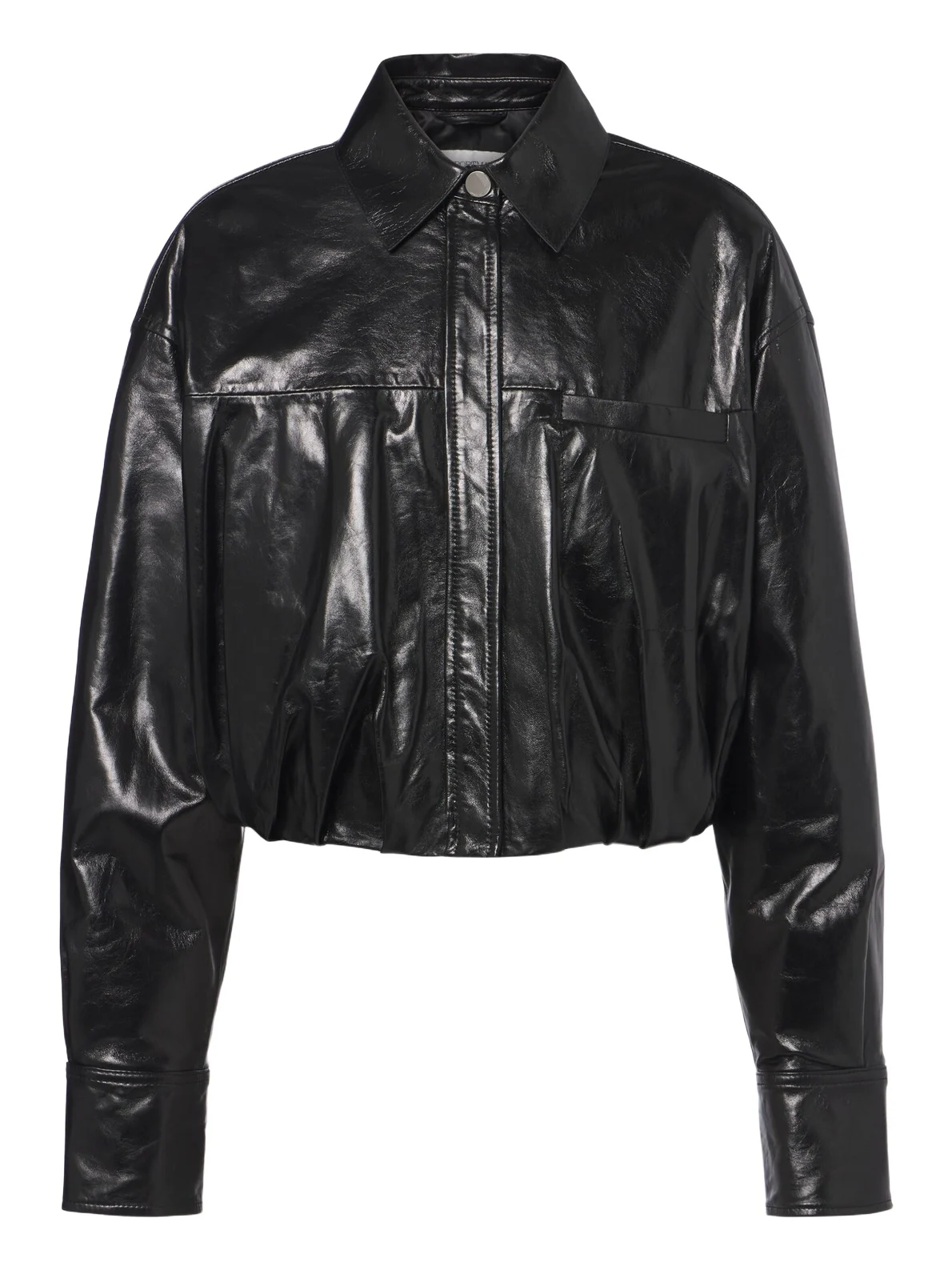 Sportmax Cropped leather jacket
