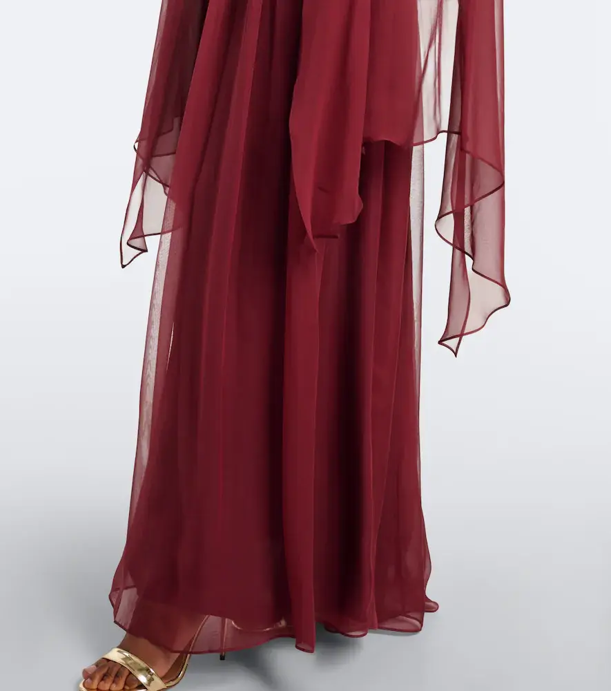 Max Mara Elegante belted silk chiffon gown | Thumbnail 2
