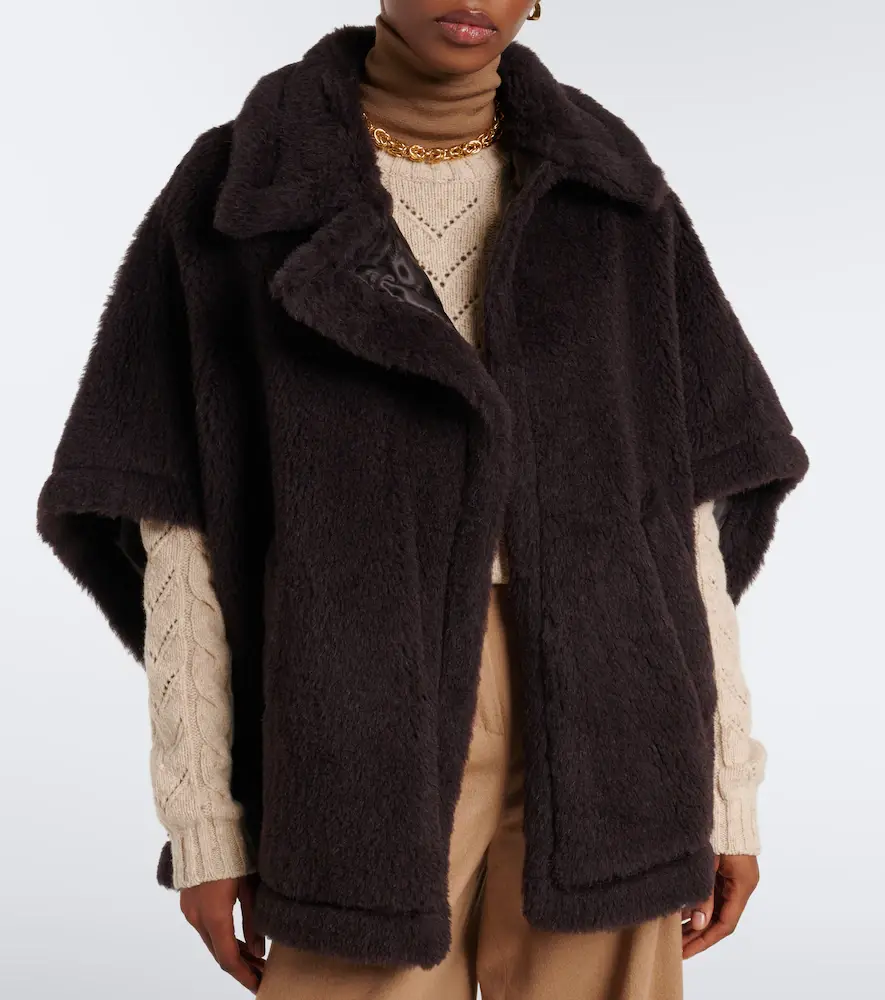 Max Mara Alpaca, wool, and silk cape | Thumbnail 3