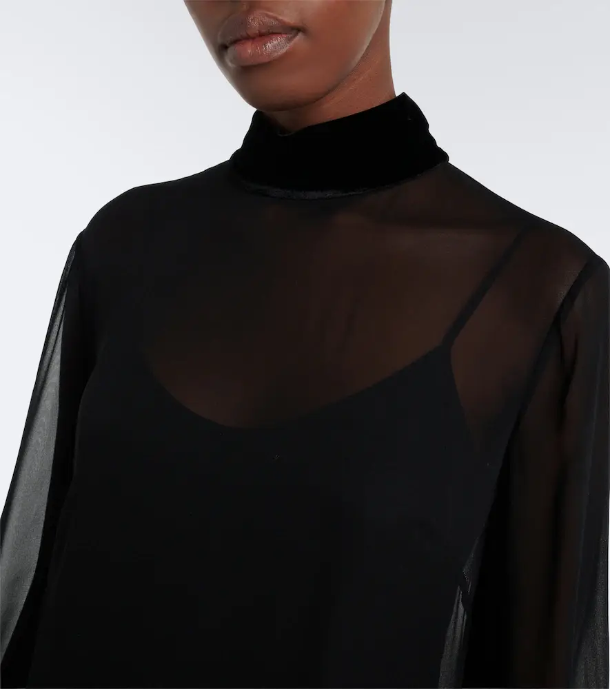 Max Mara Elegante silk georgette gown | Thumbnail 7