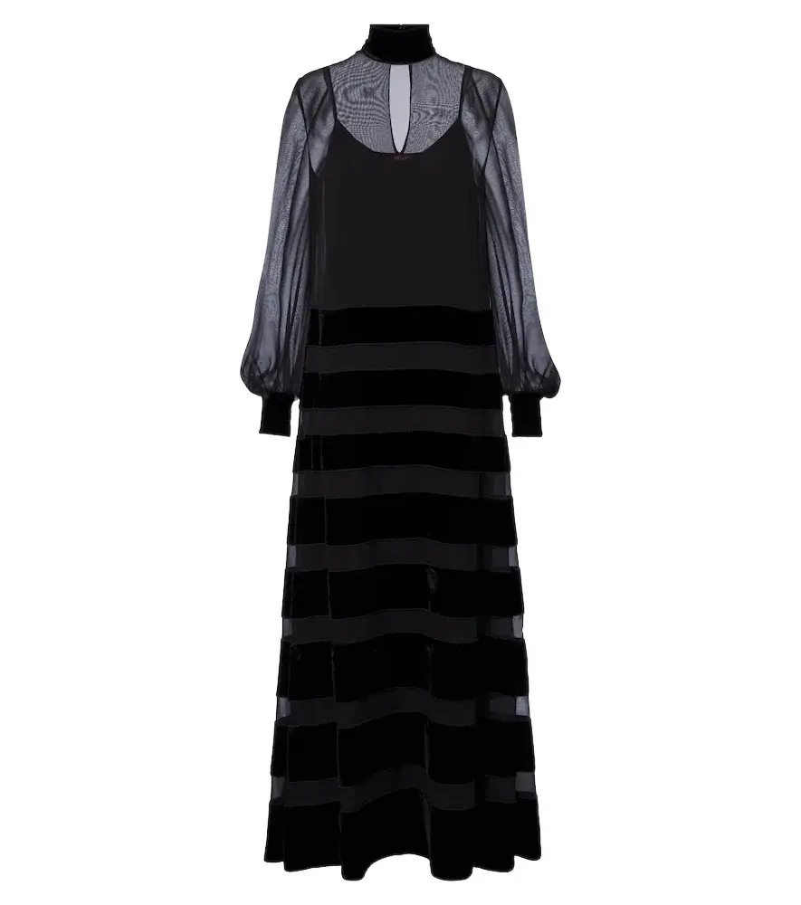 Elegante silk georgette gown