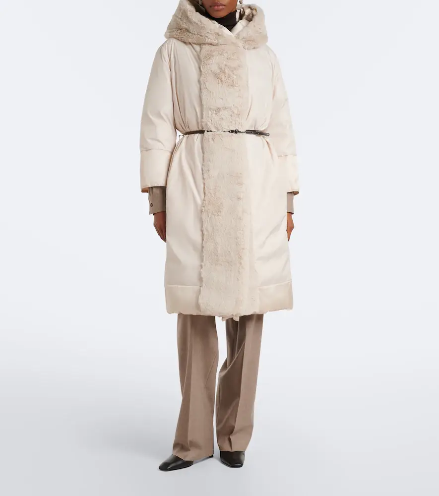 Max Mara Belted hooded puffer coat | Thumbnail 4 Max Mara Belted hooded puffer coat | Thumbnail 4