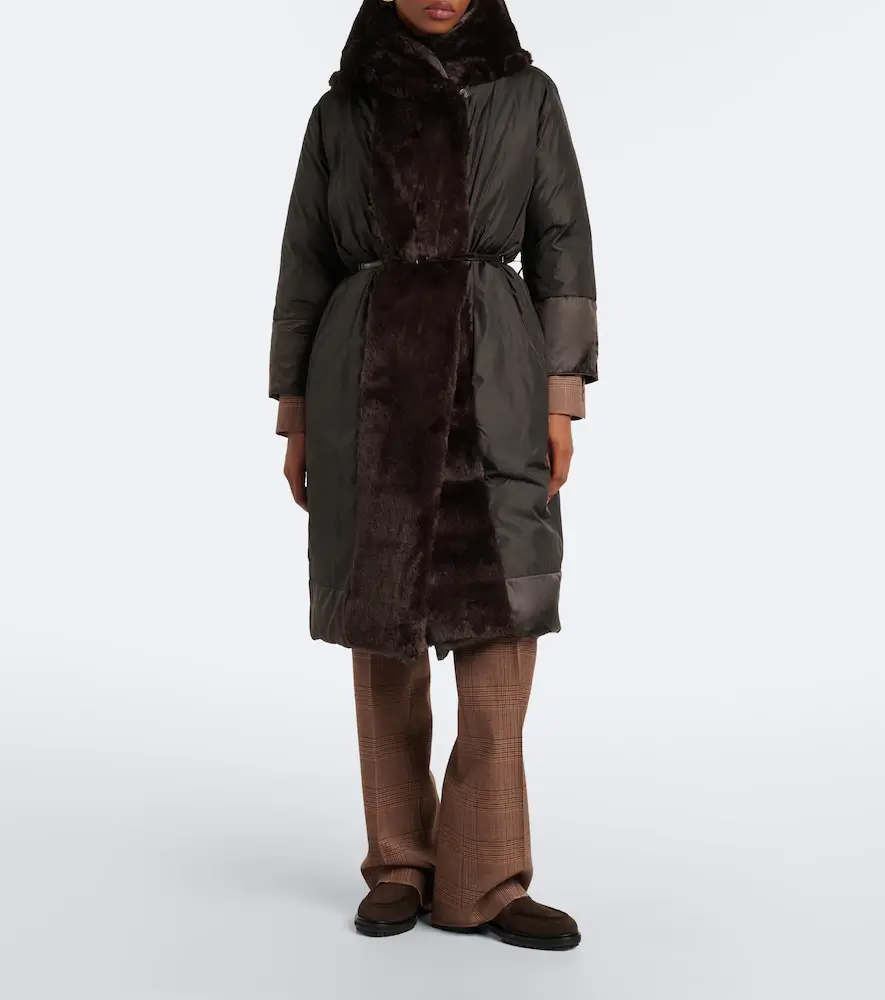 Max Mara Belted hooded puffer coat | Thumbnail 5 Max Mara Belted hooded puffer coat | Thumbnail 5