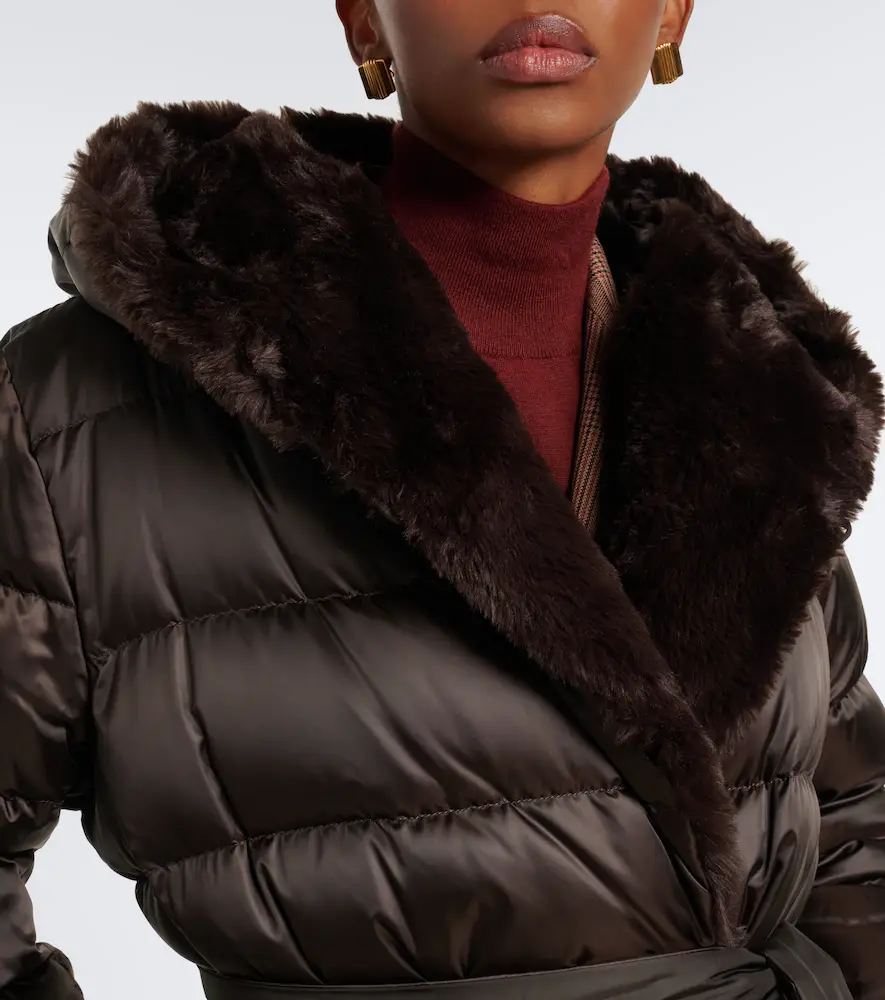 Max Mara Belted hooded puffer coat | Thumbnail 6 Max Mara Belted hooded puffer coat | Thumbnail 6