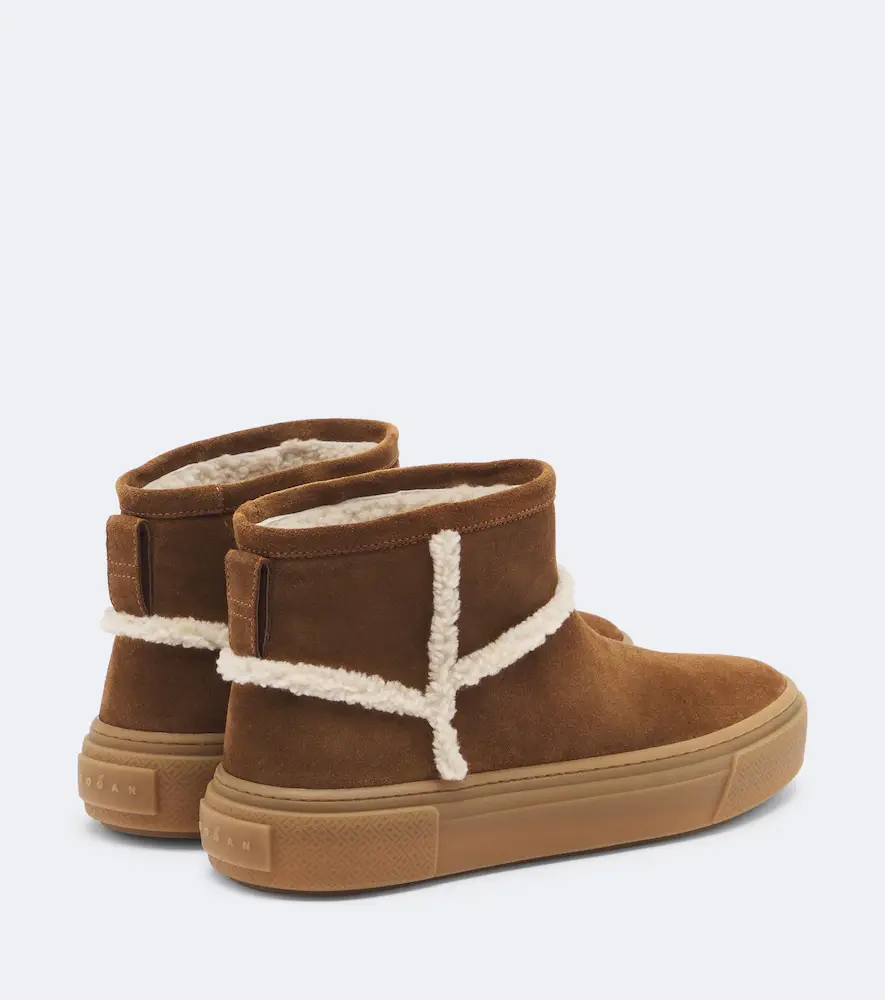 Hogan H705 shearling-trimmed suede ankle boots | Thumbnail 2