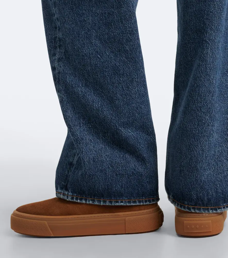 Hogan H705 shearling-trimmed suede ankle boots | Thumbnail 5
