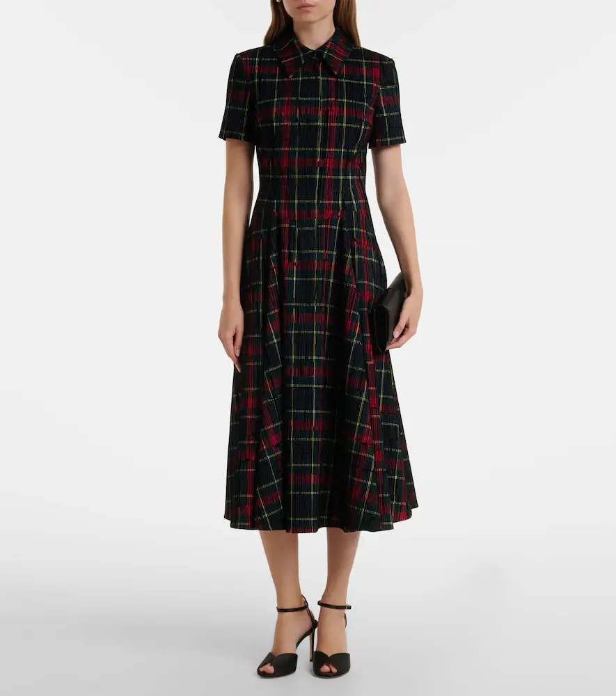 Emilia Wickstead Jody checked midi dress | Thumbnail 3 Emilia Wickstead Jody checked midi dress | Thumbnail 3