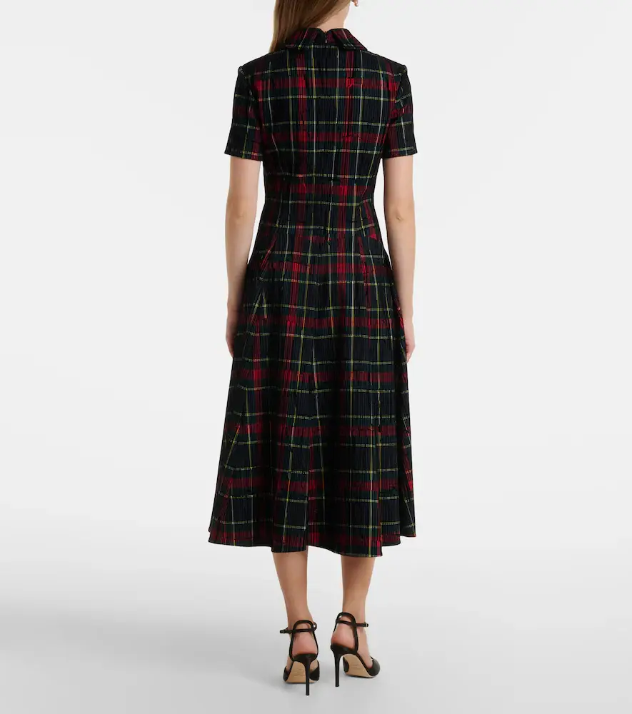 Emilia Wickstead Jody checked midi dress | Thumbnail 4 Emilia Wickstead Jody checked midi dress | Thumbnail 4