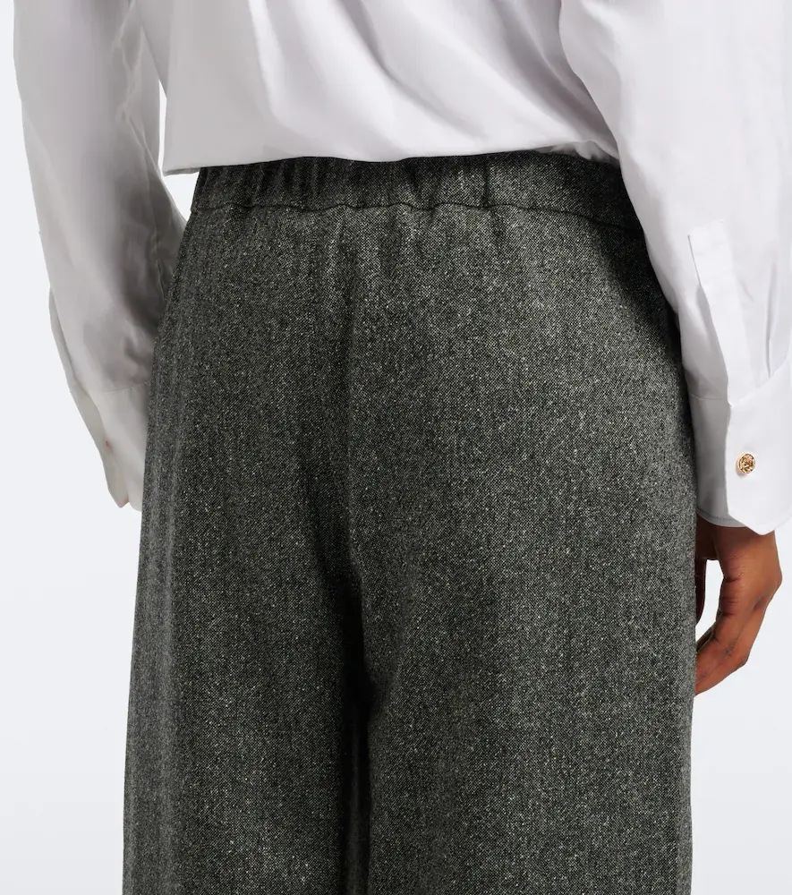 'S Max Mara 'S Max Mara Wool and silk-blend flannel wide-leg pants | Thumbnail 2 'S Max Mara 'S Max Mara Wool and silk-blend flannel wide-leg pants | Thumbnail 2