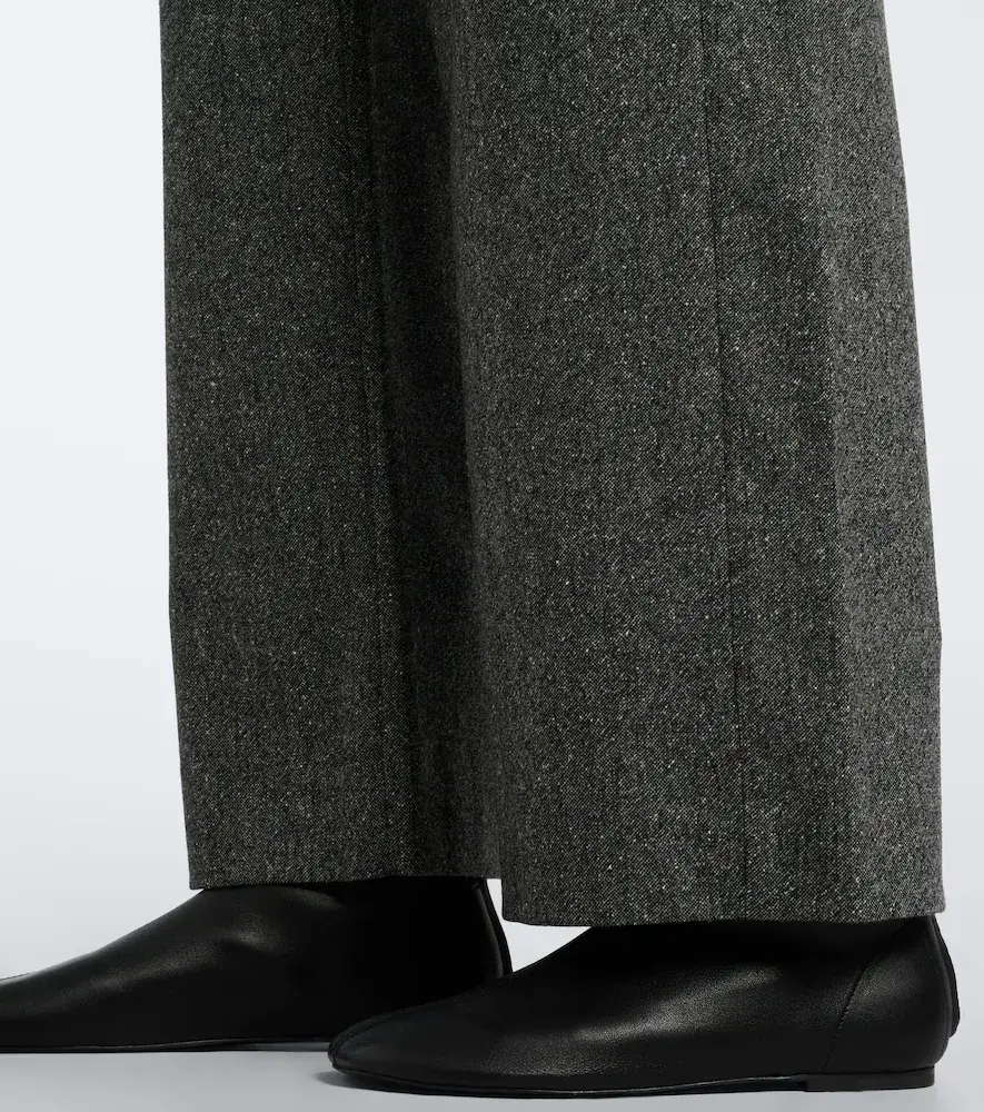 'S Max Mara 'S Max Mara Wool and silk-blend flannel wide-leg pants | Thumbnail 3 'S Max Mara 'S Max Mara Wool and silk-blend flannel wide-leg pants | Thumbnail 3