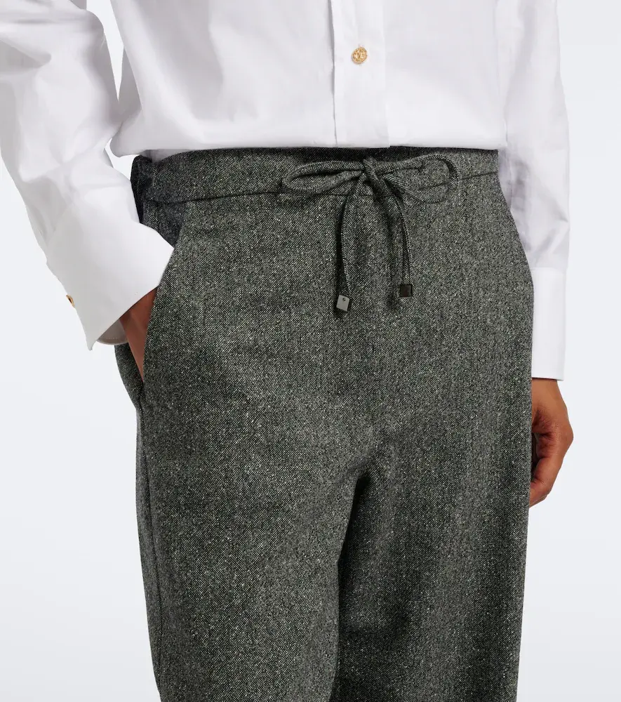 'S Max Mara 'S Max Mara Wool and silk-blend flannel wide-leg pants | Thumbnail 4 'S Max Mara 'S Max Mara Wool and silk-blend flannel wide-leg pants | Thumbnail 4