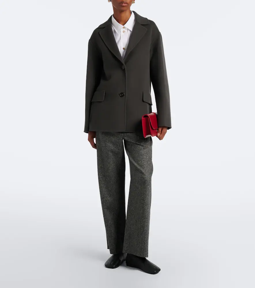'S Max Mara 'S Max Mara Wool and silk-blend flannel wide-leg pants | Thumbnail 5 'S Max Mara 'S Max Mara Wool and silk-blend flannel wide-leg pants | Thumbnail 5