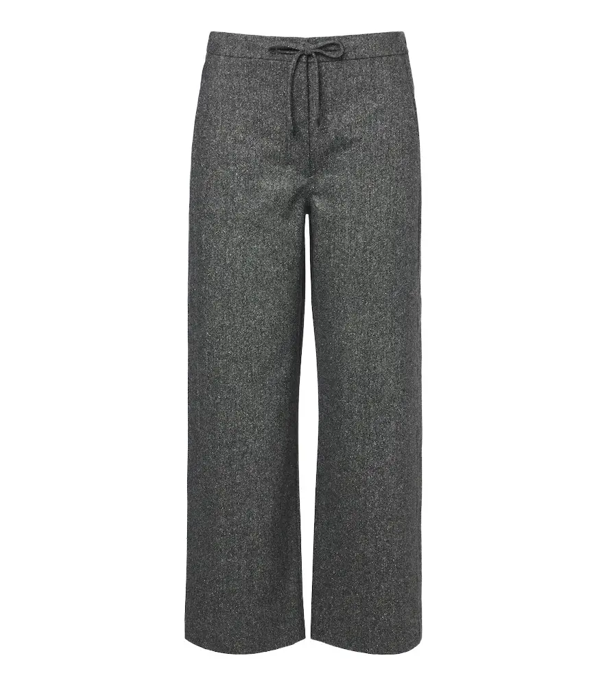'S Max Mara 'S Max Mara Wool and silk-blend flannel wide-leg pants