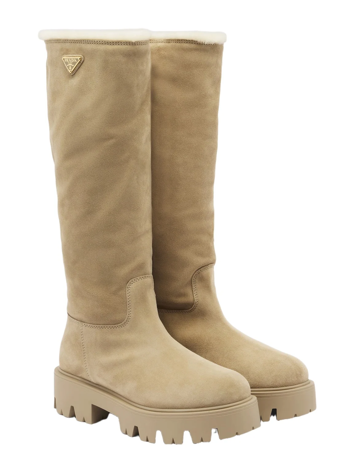 Shearling-lined suede knee-high boots Shearling-lined suede knee-high boots