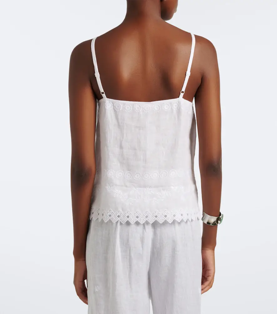Eres Corail embroidered linen top | Thumbnail 3 Eres Corail embroidered linen top | Thumbnail 3