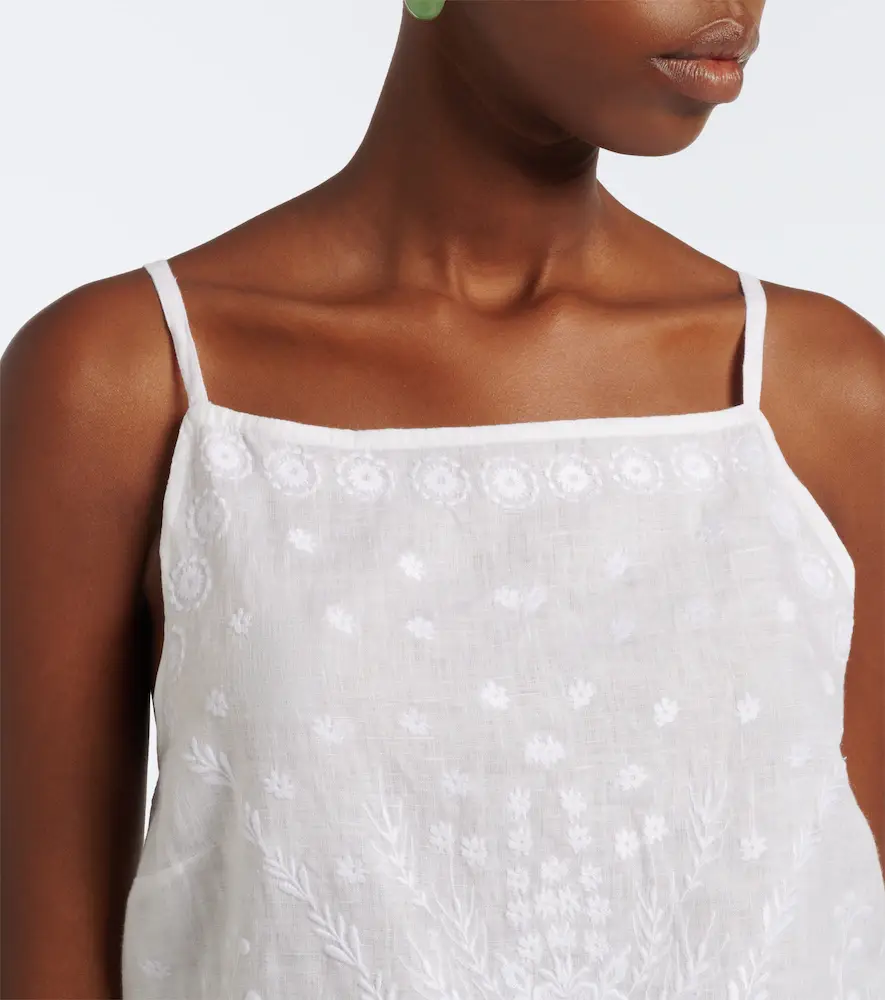 Eres Corail embroidered linen top | Thumbnail 5 Eres Corail embroidered linen top | Thumbnail 5