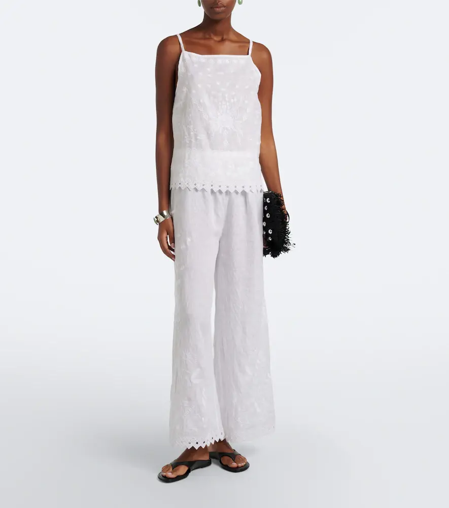 Eres Corail embroidered linen top | Thumbnail 6 Eres Corail embroidered linen top | Thumbnail 6