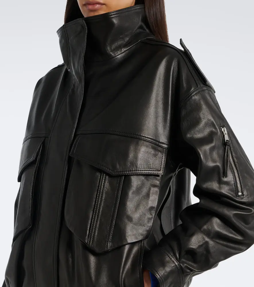 The Frankie Shop Napa leather jacket | Thumbnail 2