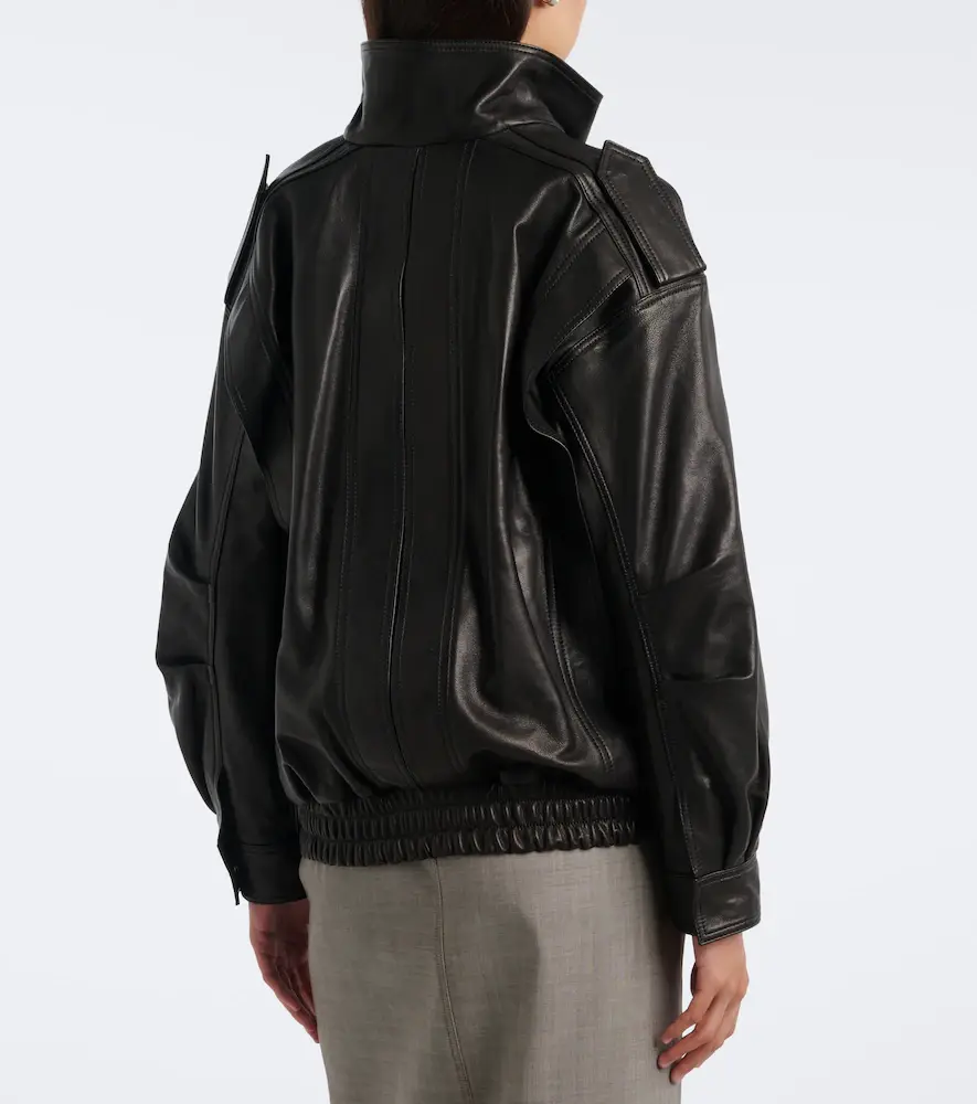 The Frankie Shop Napa leather jacket | Thumbnail 4