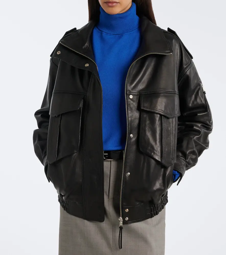 The Frankie Shop Napa leather jacket | Thumbnail 5