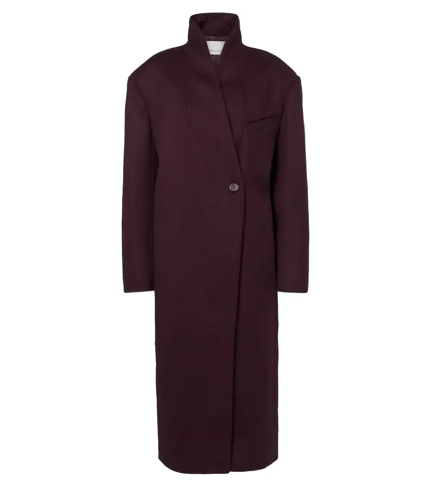 The Frankie Shop Brea single-breasted wool-blend coat