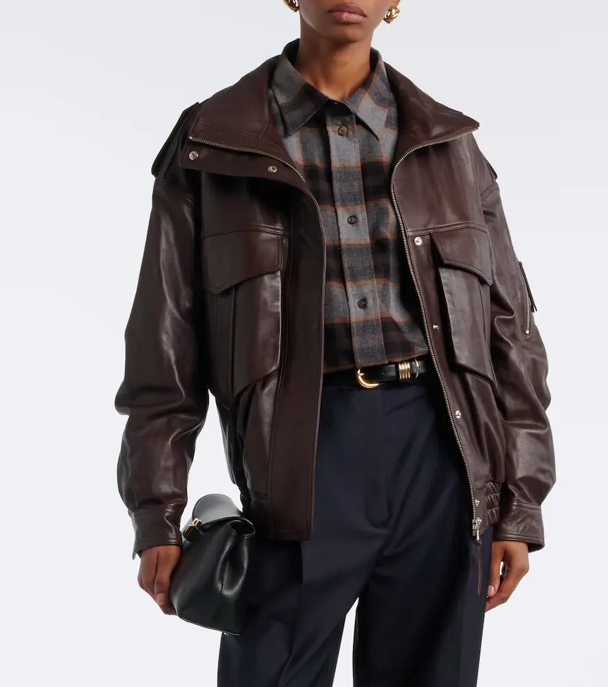 The Frankie Shop Napa leather jacket | Thumbnail 2