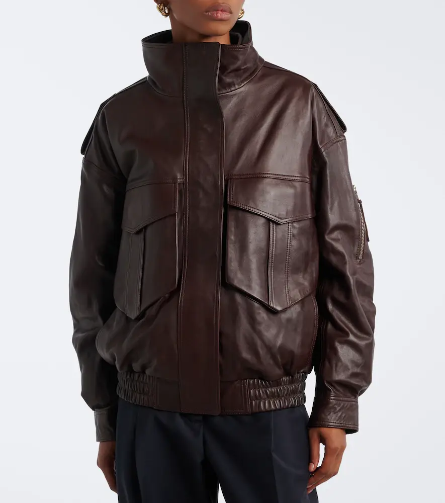 The Frankie Shop Napa leather jacket | Thumbnail 4