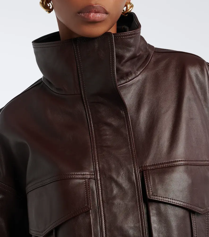 The Frankie Shop Napa leather jacket | Thumbnail 6