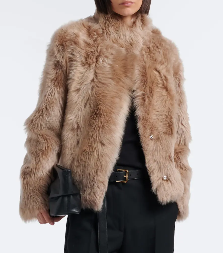 Yves Salomon Shearling jacket | Thumbnail 3 Yves Salomon Shearling jacket | Thumbnail 3