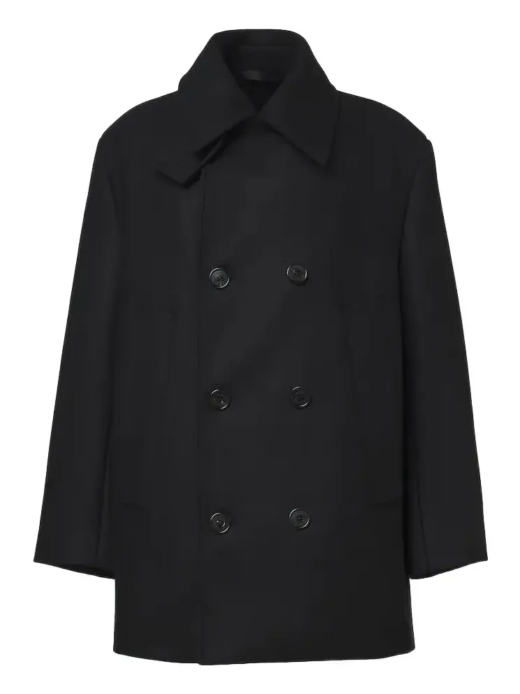 Acne Studios Double-breasted wool-blend peacoat