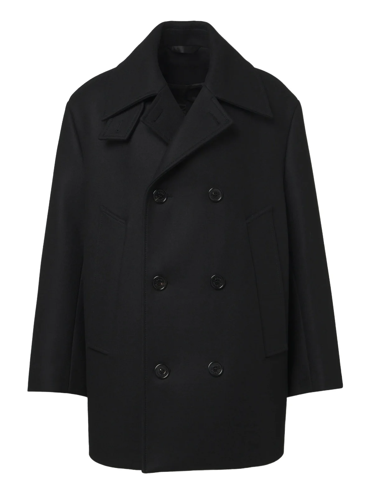 Double-breasted wool-blend peacoat Double-breasted wool-blend peacoat