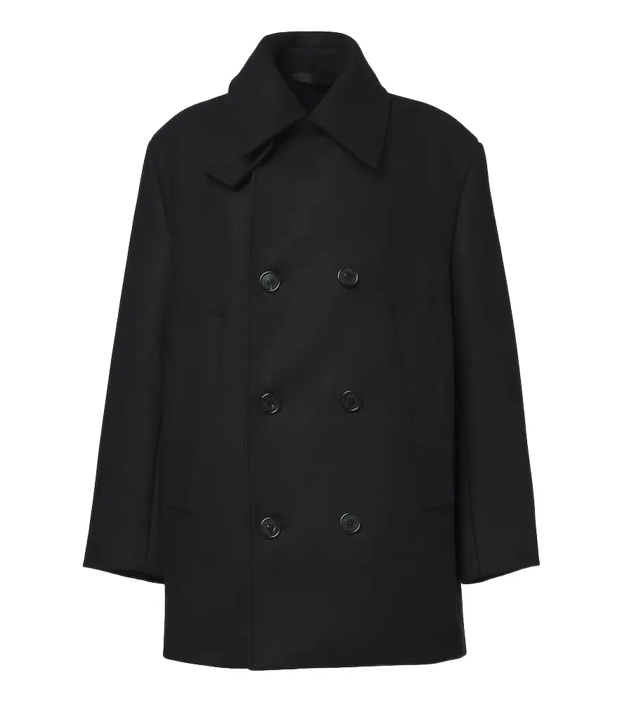 Acne Studios Double-breasted wool-blend peacoat