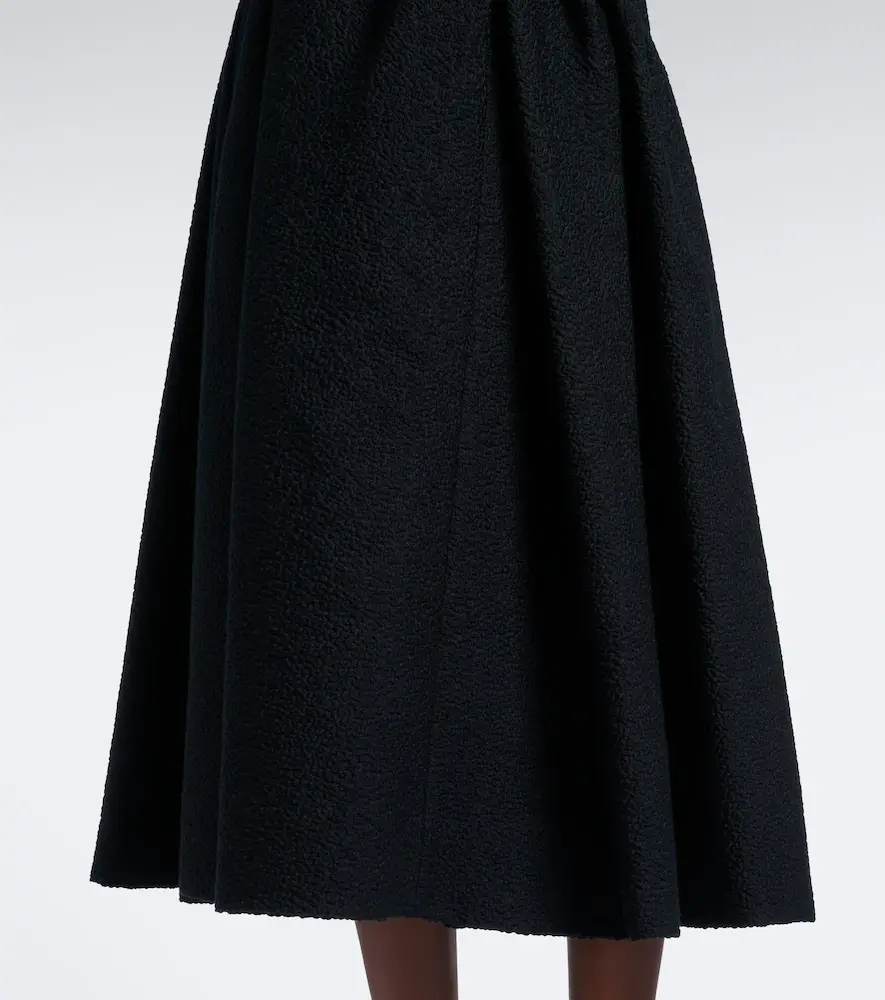Dolce & Gabbana Gathered wool and silk-blend midi skirt | Thumbnail 2 Dolce & Gabbana Gathered wool and silk-blend midi skirt | Thumbnail 2