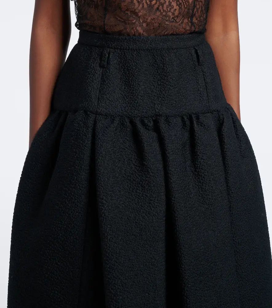 Dolce & Gabbana Gathered wool and silk-blend midi skirt | Thumbnail 5 Dolce & Gabbana Gathered wool and silk-blend midi skirt | Thumbnail 5