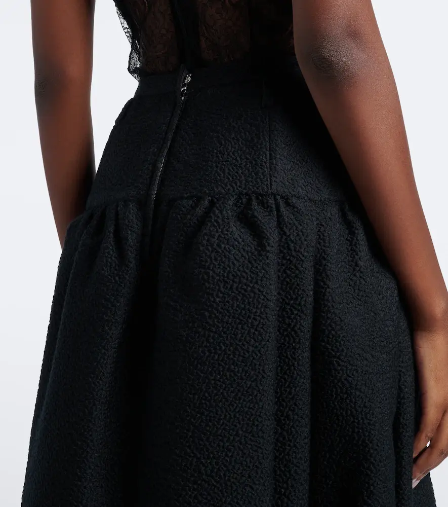 Dolce & Gabbana Gathered wool and silk-blend midi skirt | Thumbnail 6 Dolce & Gabbana Gathered wool and silk-blend midi skirt | Thumbnail 6