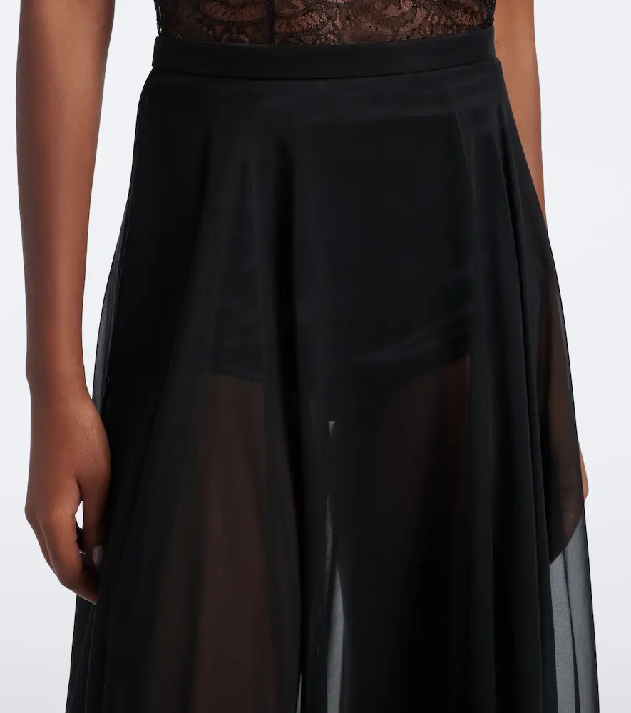 Dolce & Gabbana Pleated sheer silk chiffon midi skirt | Thumbnail 2 Dolce & Gabbana Pleated sheer silk chiffon midi skirt | Thumbnail 2