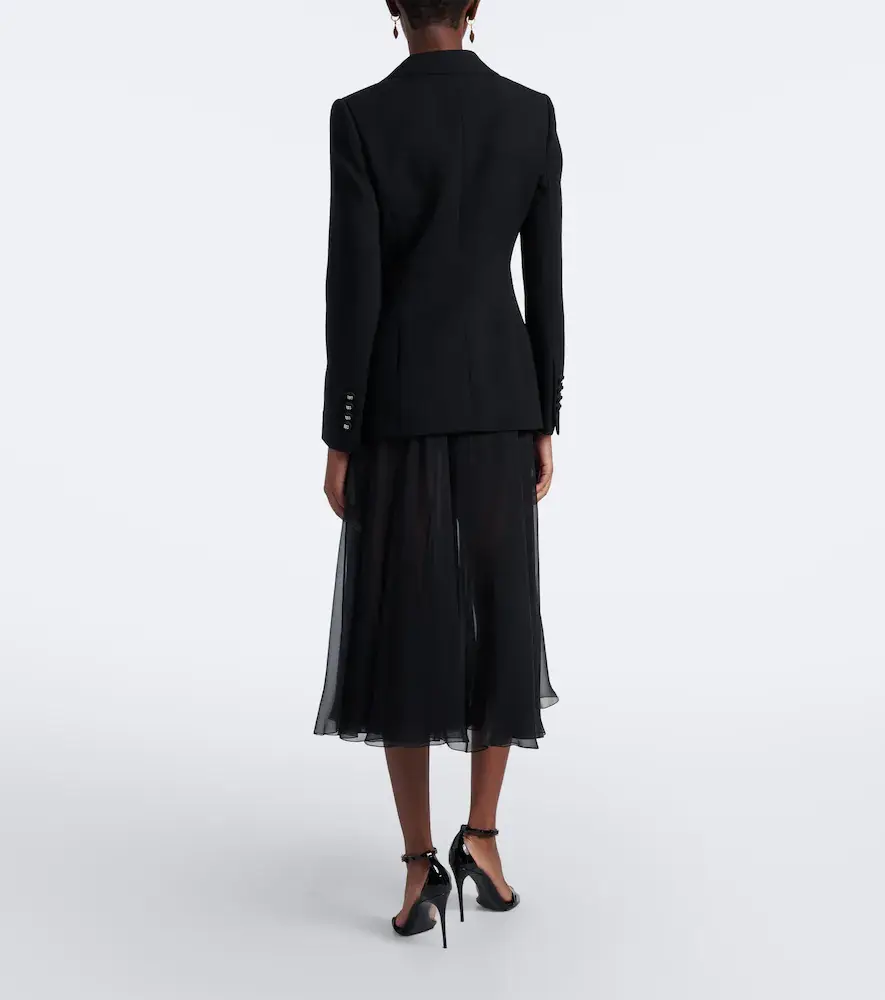 Dolce & Gabbana Pleated sheer silk chiffon midi skirt | Thumbnail 6 Dolce & Gabbana Pleated sheer silk chiffon midi skirt | Thumbnail 6