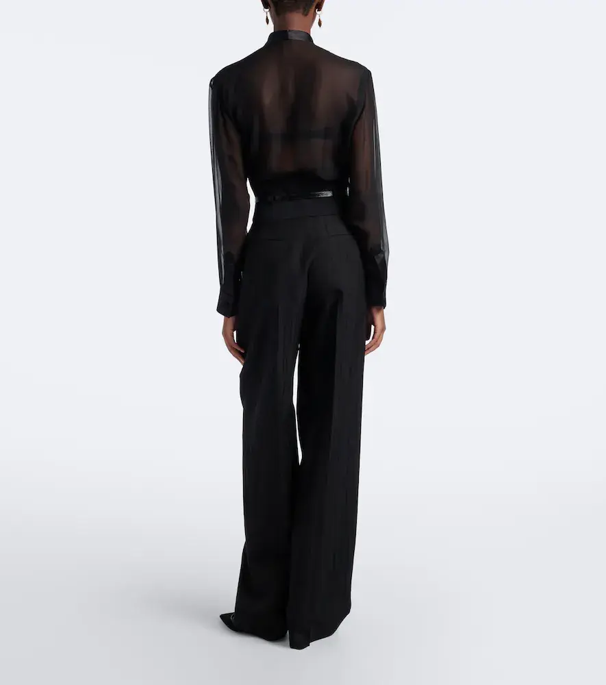 Dolce & Gabbana Pinstripe virgin wool wide-leg pants | Thumbnail 5 Dolce & Gabbana Pinstripe virgin wool wide-leg pants | Thumbnail 5
