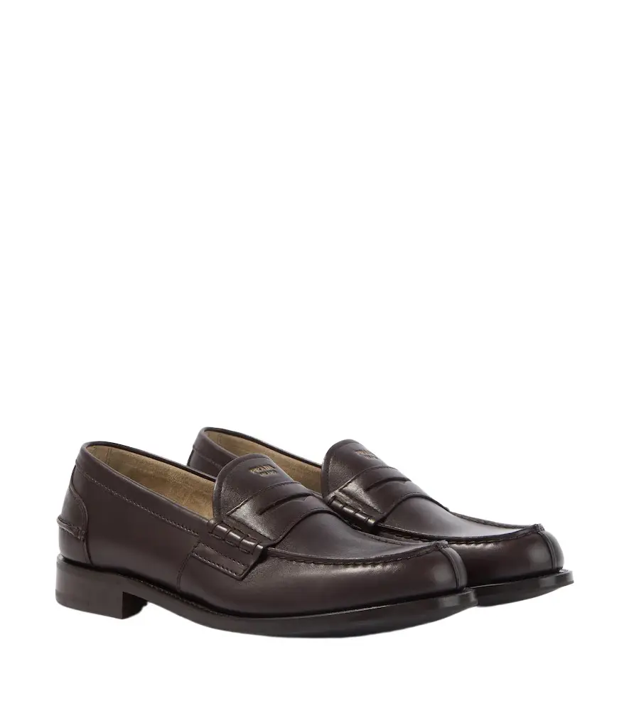 Prada Leather penny loafers