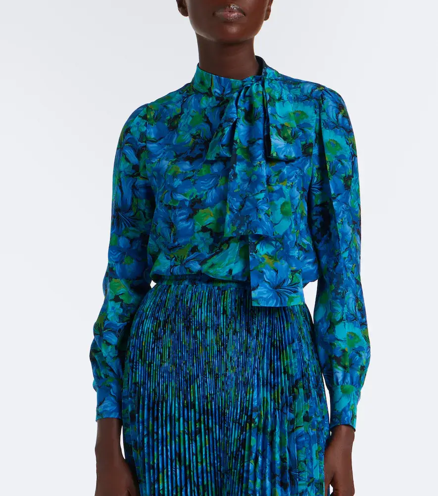 Gucci Floral silk georgette blouse | Thumbnail 4 Gucci Floral silk georgette blouse | Thumbnail 4