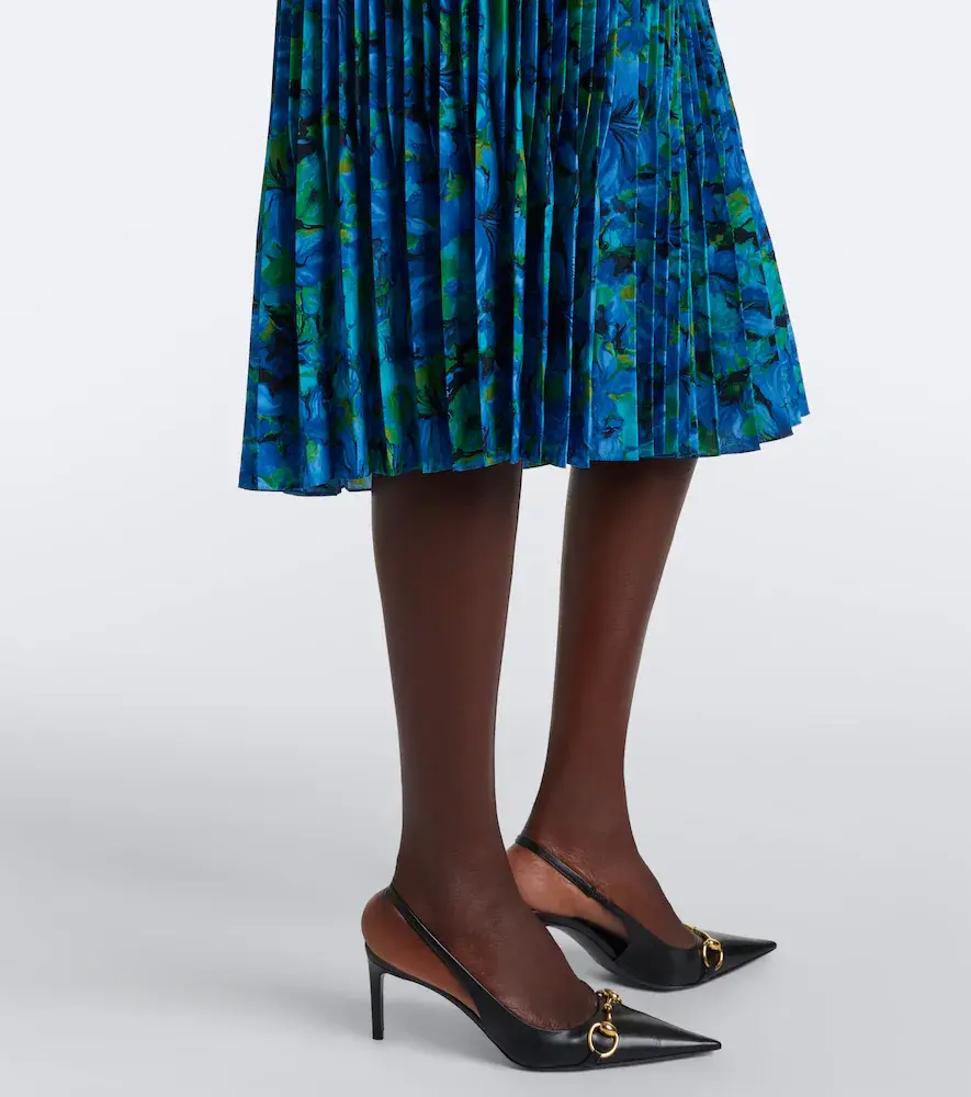 Gucci Floral pleated silk crêpe de chine midi skirt | Thumbnail 4 Gucci Floral pleated silk crêpe de chine midi skirt | Thumbnail 4